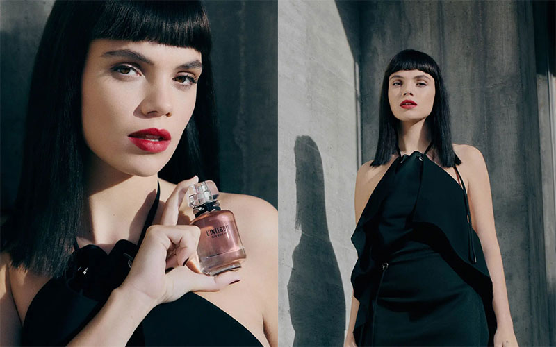 martina cariddi photoshoot for LInterdit Eau de Parfum Givenchy for women