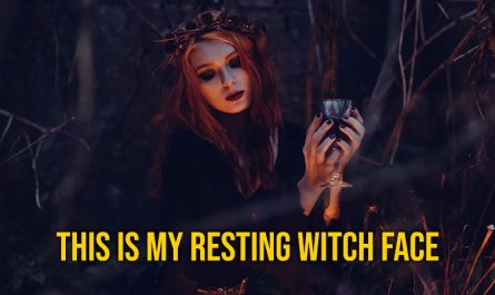 Halloween caption for Instagram resting witch face