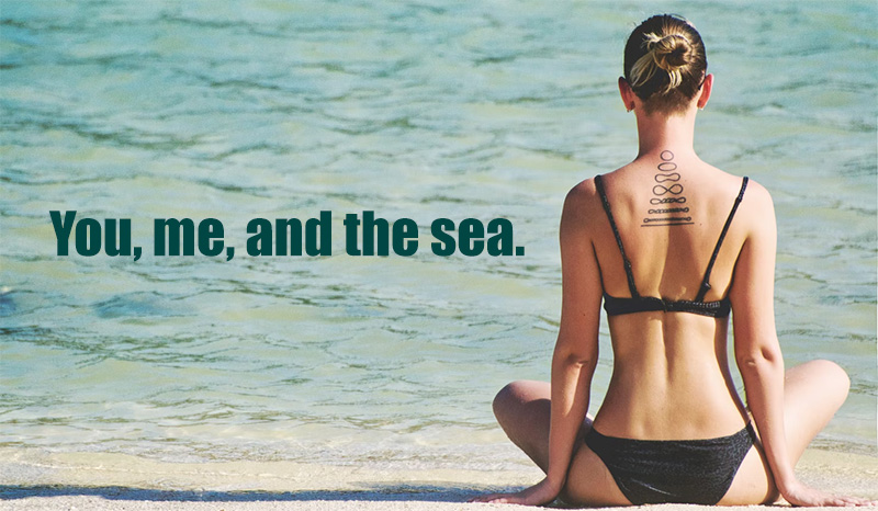 you me and the sea bikini quote story hippo